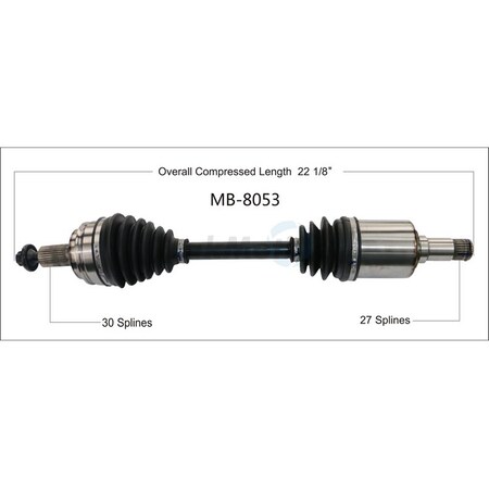 Surtrack Axle Cv Axle Shaft, MB-8053 MB-8053